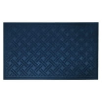 Non-Slip Entrance Doormats - Washable Front Back Door Mat with Rubber Back, Waterproof Low-Profile Indoor Outdoor Welcome Rug (Blue)