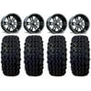 Fairway Alloys Flex Blk Golf Wheels 14" 23x10-14 Sahara Tires E-Z-GO & Club Car