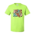 thumbnail image 2 of Wild Bobby Beauty From Ashes Groovy Font With Stars Vintage Men Tee, Safety Green, X-Large, 2 of 6