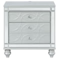 thumbnail image 3 of Pemberly Row 2-drawer Contemporary Wood Nightstand Silver Metallic, 3 of 14
