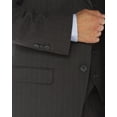thumbnail image 3 of Mens Side Vent 3-piece Charcoal Cotton Modern Fit Suit DTI, 3 of 7