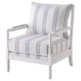 thumbnail image 4 of Blanchett Upholstered Bobbin Accent Chair White and Navy, 4 of 10