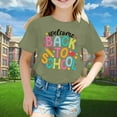 thumbnail image 2 of QHFBli Girls First Day of School Shirt for Kids Girls Boys Back to School Outfits Tie Dye T-Shirt Student Graphic Tees Tops Light Green 10-11 Years, 2 of 4