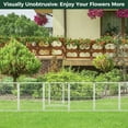 thumbnail image 4 of FXW Garden Fence 32in(H) x 72.0ft(L), 32 Panels Decorative Dog Fence Outdoor for The Yard – Heavy Duty Metal Animal Barrier for Dog and Rabbit, Easy Setup, White, 4 of 6