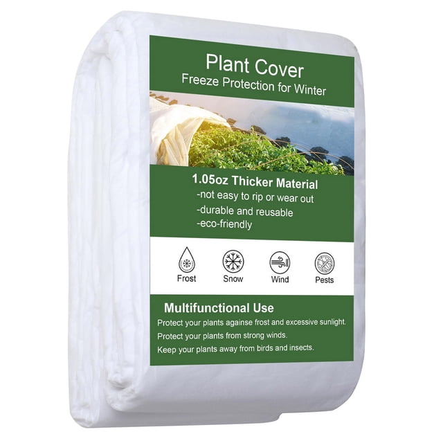 CSChome Cold-proof Cloth for Plants Breathable Plant Protection Cover: Windproof Rapid Growth Promotion (Cold Weather Protective Floating Row Covers for Plants, 1Pc)