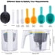 thumbnail image 3 of Juego de tazas y cucharas medidoras de 9 piezas, tazas medidoras de plástico con embudo líquido para cocinar en la cocina Feliz Sencillez, 3 of 5