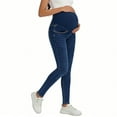thumbnail image 2 of ShaoRunShi Women's Maternity Jeans Over Belly Skinny Stretchy Denim Pants Comfy Slim Pregnancy Pants, 2 of 4