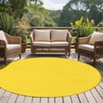 thumbnail image 5 of Lemon Yellow Round Rugs 6ft, Farmhouse Solid Yellow Color Modern Art Non Slip Washable Rug Runner, Low Pile Indoor Floor Carpet Mat Bathroom Rugs for Living Room, Bedroom, Kids Room, 5 of 9