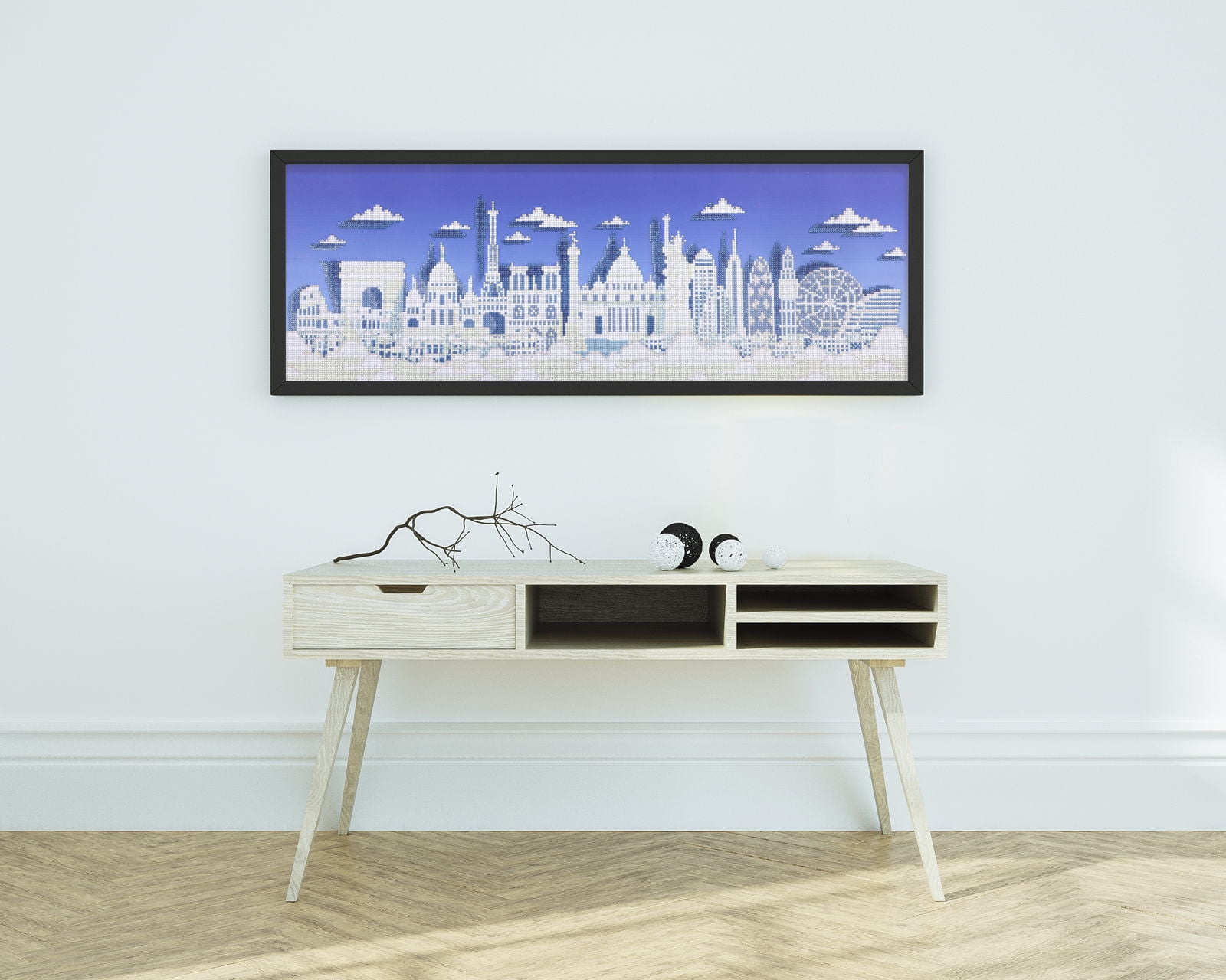 Diamond Dotz Sparkle the World Skyline Diamond Painting Kits for Adults - Diamond Art Kits a Relaxing Creative Craft Kit with Dotz Gems 11"x32"
