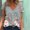 Gris, variante sur Débardeurs d'Été Grande Taille pour Femmes Mode Femme Pivoine Imprimé Manches Courtes Col en V Haut Blouses T-Shirt Col en V Femmes en Liquidation