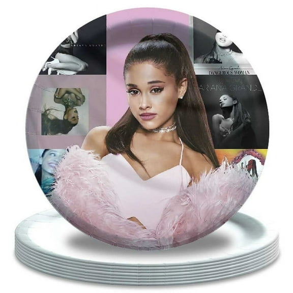Ariana Grande Aesthetic Paper Plates Birthday Decorations Party Supplies Tableware Disposable Dinnerware