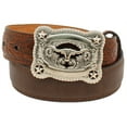 thumbnail image 2 of Nocona Belt Co. Boys' Tooled Billet Longhorn Buckle - N44286-02 28, 2 of 3