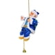 thumbnail image 2 of Adorno de Papá Noel con escalera | Figura navideña con música y cuerda | Decoración navideña para el árbol de Navidad, regalo para niños, hogar, chimenea, jardín, decoración de temporada, 2 of 7