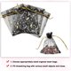 thumbnail image 4 of Bolsa de Organza Uxcell, Bolsas de Malla Transparente con Estrellas y Luna, Bolsas de Regalo con Cuerda, Paquete de Fiesta, Bolsas para Joyería Negras-Doradas 3.5" x 5", 4 of 6