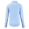 thumbnail image 3 of Women's-Cutter & Buck  Heather Powder Blue Philadelphia Union Peshastin Eco Fleece Recycled Half-Zip Pullover Top, 3 of 3