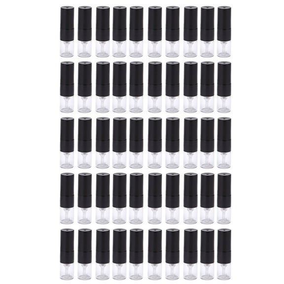 lixuesong 50Pcs 1ml Glass Perfumes Sample Bottles Leakproof Portable Refillable Miniature Atomizer Sprayer Bottles With Funnel Dis
