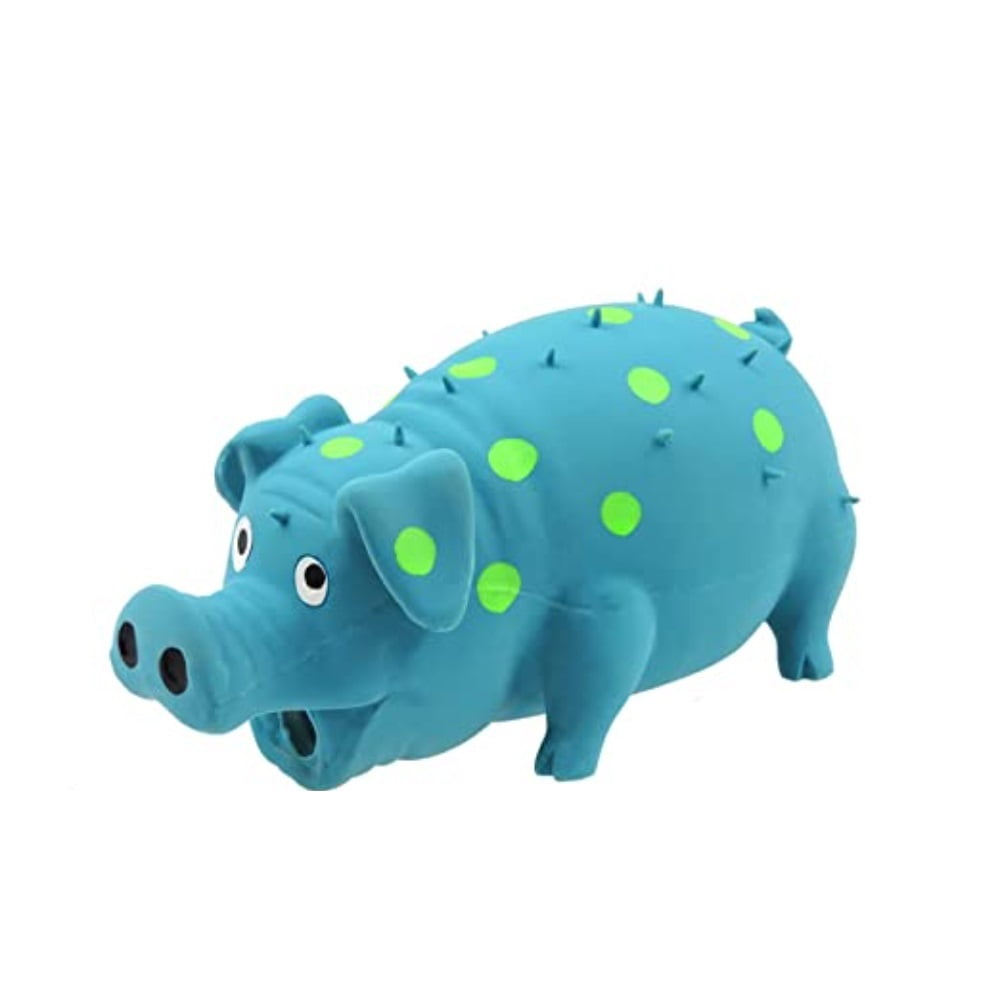 PEACNNG Grunting Latex Rubber Dog Toy, Pig Dog Chew Toy, 8 Inch Latex