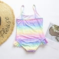 thumbnail image 6 of kpoplk Toddler Swimsuit Girl One Piece Swimsuit Cute Ruffles Swimsuit for Girls Bathing Suit Sleeveless Summer Girls' Swimwear(Purple,7-8 Y), 6 of 6