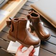 thumbnail image 6 of KPOPLK Girls Boots Waterproof Outdoor Side Zipper Comfort Ankle Boots Combat Short Booties for Toddlers/Little Kids/Big Kids(G,Brown), 6 of 8