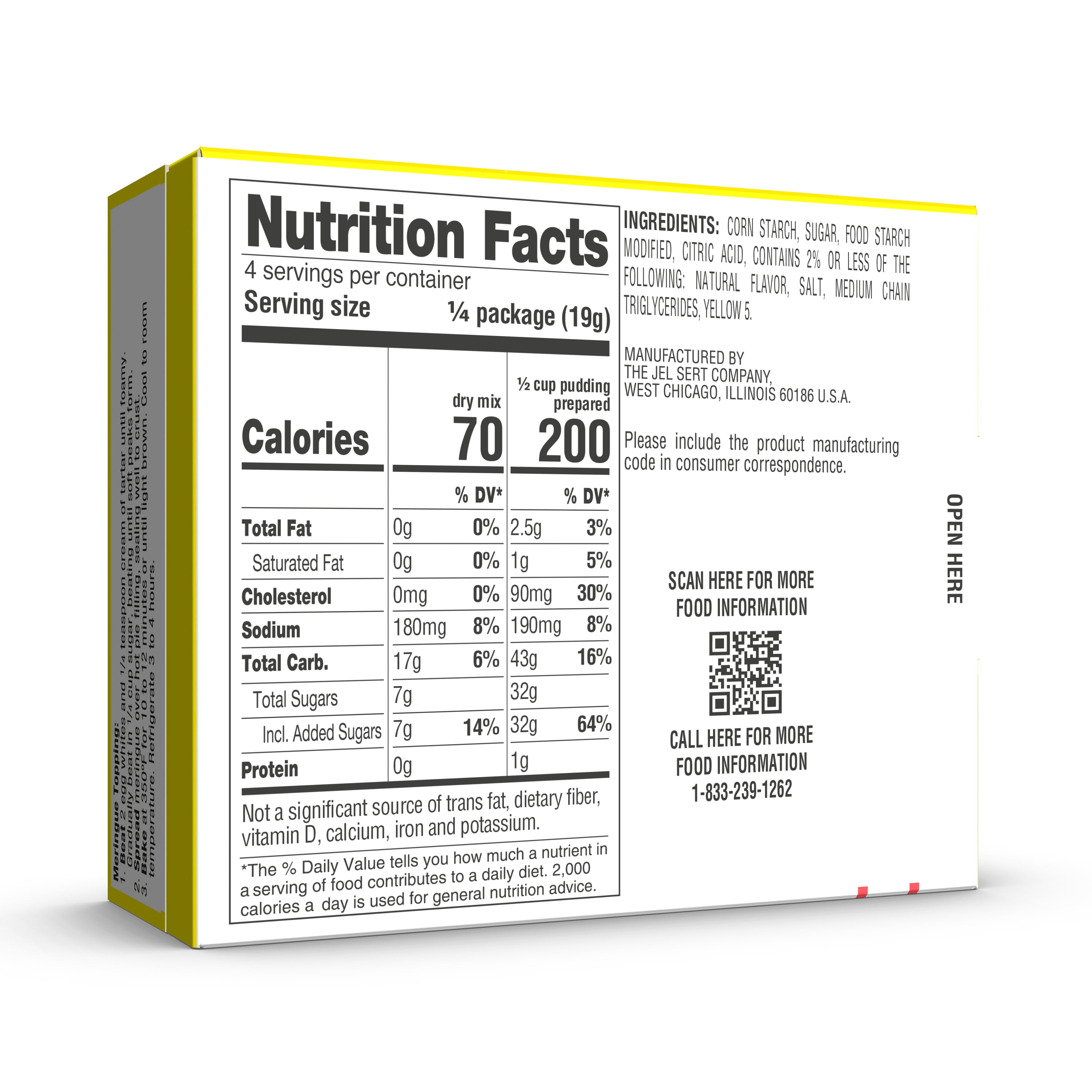 My-T-Fine Lemon Cook and Serve Pudding Mix & Pie Filling, 4 Servings, 2.75 oz Box