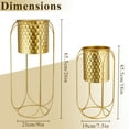 thumbnail image 2 of Set of 2 Planters with Stand Large Gold Planter for Indoor Plants 26 &18" H Morden Plant Pot, 2 of 7