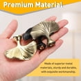 thumbnail image 3 of Uxcell 2.2" Altura Remates de Lámpara Bronce, 2Pcs Decoración de Pomo en Forma de Hoja Tuerca de Tapa con Paño de Limpieza para Soportes de Iluminación de Mesa y Piso, 3 of 7
