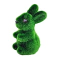 thumbnail image 4 of Estatua de conejo flocado de espuma, figura en miniatura de conejo para jardín, escritorio, oficina, figura de animal artificial, decoración de Pascua, 4 of 10