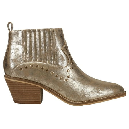

Corkys Womens On Fleek Metallic Zippered Casual Boots Ankle Low Heel 1-2