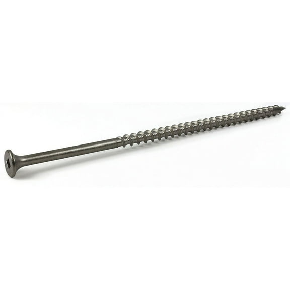 #12 x 5" Deck Screws / Square / Bugle Head / Type 17 / 18-8 Stainless Steel - 300 Piece Carton