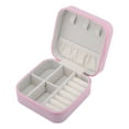 thumbnail image 3 of Unique Bargains Portable Mini PU Leather Organizer Storage Holder Jewelry Box Pink, 3 of 7