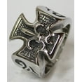 thumbnail image 3 of Men's Stainless Steel Dress Ring Iron Cross with Fleur De Lis 091 (10), 3 of 3
