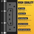 thumbnail image 2 of NOGIS 5" Self Closing Door Hinges, Non Mortise Door Hinge, Soft Close Door Hinges with Silent Hydraulic Buffering,175° one-Way Internal Opening, Adjustable Closing Speed and Force (2pcs, Black), 2 of 7