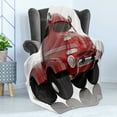 thumbnail image 4 of Cars Soft Flannel Fleece Throw Blanket, 3D Style Car Kids Traffic Transport Technology Prototype Vehicle, Cozy Plush for Indoor and Outdoor Use, 60" x 80", Charcoal Grey Dried Rose, by Ambesonne, 4 of 5