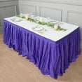 thumbnail image 6 of BalsaCircle 21 feet x 29" Polyester Banquet Table Skirt Purple, 6 of 7