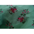 thumbnail image 4 of oneOone Cotton Silk Dusty Teal Green Fabric Leaves & Floral Block Quilting Supplies Print Sewing Fabric By The Yard 42 Inch Wide, 4 of 4