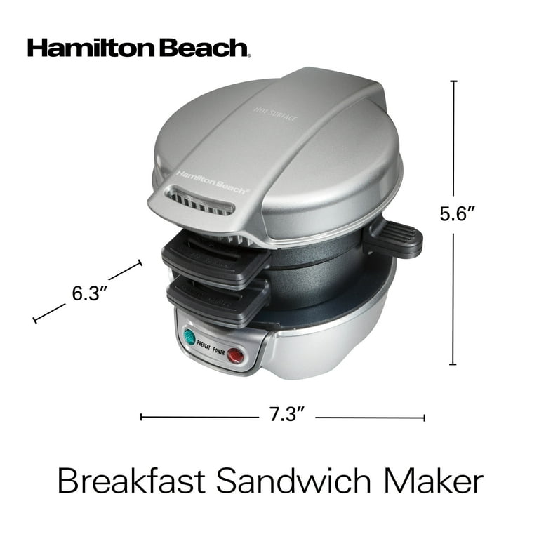 Hamilton Beach Dual Breakfast Sandwich Maker in Silver