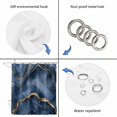 thumbnail image 5 of Navy Blue Marble Waterproof Fabric Shower Curtain, Modern Contemporary Art Waterproof Fabric Shower Curtain for Bathroom Curtains Bathtubs Hotel Washable Shower Curtains with 12 Hooks Small 36x72in, 5 of 8
