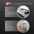 thumbnail image 5 of AOLISHENG 14in Hidden Soft Close Drawer Slides - Cold Rolled Steel, Locking, 1 Pair, 80lb Load, 5 of 7
