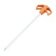 thumbnail image 1 of Estacas para tienda de campaña, estacas para tienda de campaña con dosel ligero de acero con cabeza de agujeros dobles duraderos para Naranja Cola Estacas para tiendas de campaña, 1 of 8