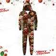 thumbnail image 2 of Odeerbi Christmas Onesie Pajamas for Family Holiday Sleep Jumpsuit Long Sleeve Family Christmas Pajamas Matching Sets Dad Printed Loungewear Jumpsuit Sleepwear Xmas PJs Set Coffee, 2 of 9