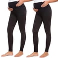 thumbnail image 1 of piezas Leggings de maternidad sin costuras para mujer sobre el vientre con pantalones, 1 of 5