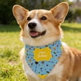 thumbnail image 3 of Gytml Happy Birthday Dog Bandana, Soft Cotton Pet Triangle Scarf, Adjustable Tie Design Festive Pet Birthday Bandana For Dogs, Cats & Birthday Celebrations Light Blue-43*63, 3 of 3