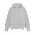 thumbnail image 3 of Mens Casual Hooded Collar Drawstring Hoodies Pullover Sweatshirts Casual Long Sleeve Shirts Light Gray S, 3 of 5