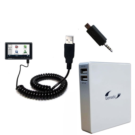Gomadic High Capacity Rechargeable External Battery Pack suitable for the Garmin Nuvi 1690 1695 - Portable Charger with TipExchange Technology