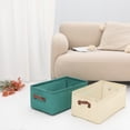 thumbnail image 6 of Unique Bargains Fabric Storage Cube Bin for Shelves Collapsible Storage Basket 1 Pcs Beige, 6 of 7