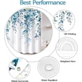 thumbnail image 6 of Blue Eucalyptus Shower Curtain Watercolor Floral Plant Leaf Shower Curtains for Bathroom Botanical Flower Waterproof Fabric Bath Curtain Decor with Hooks (Blue, 72'''' x 72''''), 6 of 6