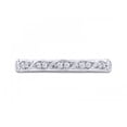 thumbnail image 2 of AFFY 1/6 Carat Round Cut White Natural Diamond Half Eternity Wedding Band Ring in 14K White Gold Over Sterling Silver (0.17 Cttw, I2-I3 Clarity), Ring Size-7, 2 of 5