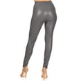 thumbnail image 3 of Moa Collection Women's Faux Leather Stretch Comfy Soild Fashion Leggings Pants, 3 of 5