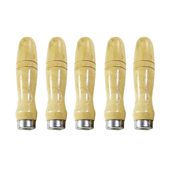 Unbranded Wooden Handle for File Craft Tools with Ergonomic Design for Repairing Use 11 3cm Long