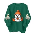 thumbnail image 2 of Womens Halloween Sweatshirts Casual Long Sleeve Cute Halloween Ghost Printed Winter Sweaters Loose Crewneck Pullover Blouses Ladies Halloween Costumes, 2 of 5